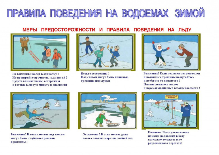 Правила поведения на водоемах в зимний период.